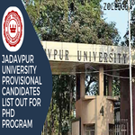 Jadavpur University Provisional Candidates List Out For PhD Program 2025